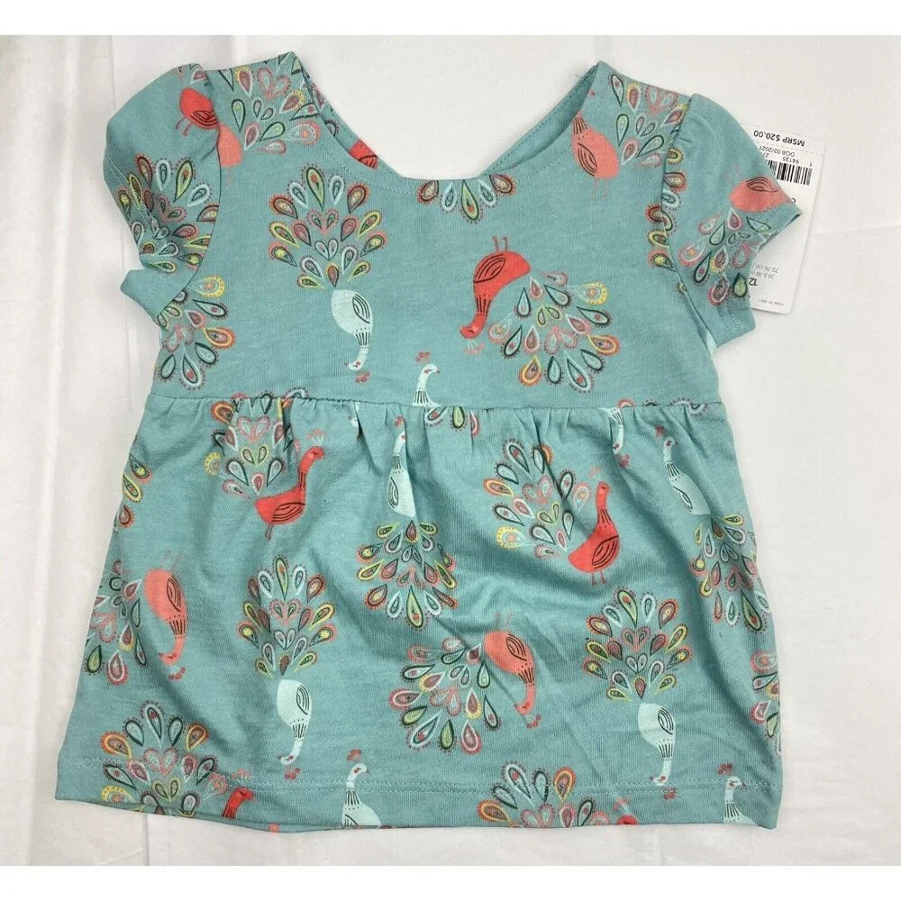 Carter's Baby Girl Shorts & Top 4-pc Set Size 12 Month - Picture 3 of 13